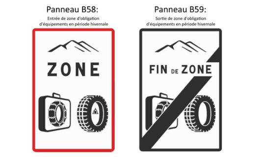Loi Montagne réglementation Pneu neige hiver