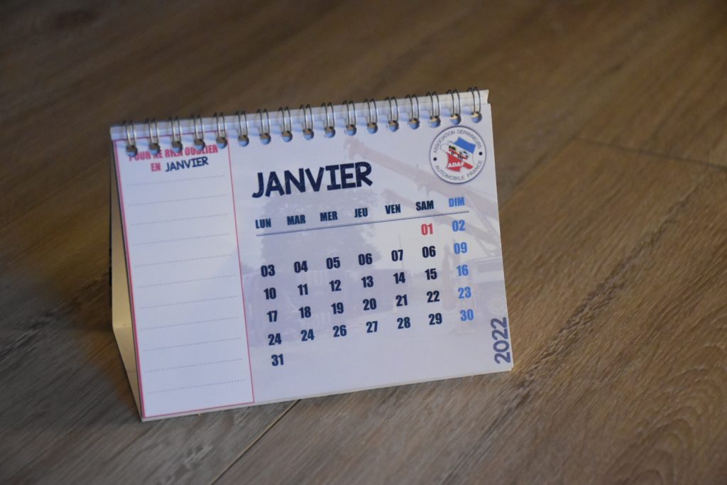 Calendrier dépanneurs 2022 boutique